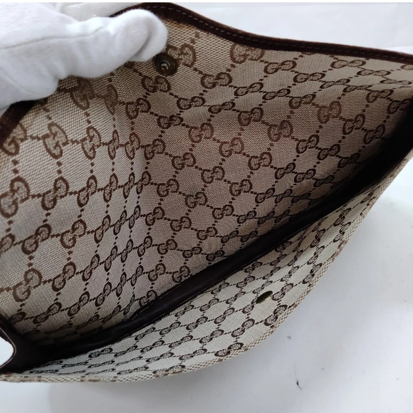 GUCCI SANDALS MEN BROWN̈ SUEDE/ CLUTCH CANVAS/SUEDE - Picture 8 of 9